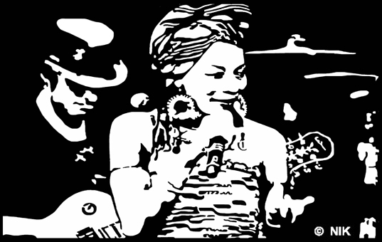 Fatoumata
                Diawara 2019 estampe numérique de Nik