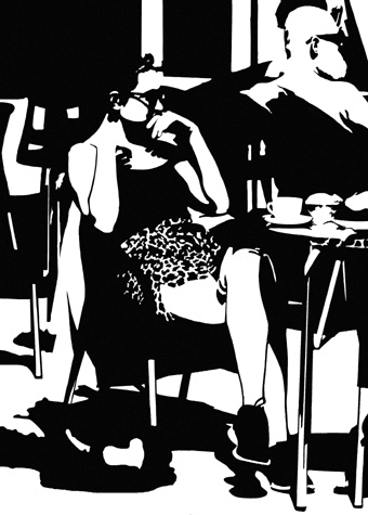 café au soleil 2016 peinture numérique
                de Nik