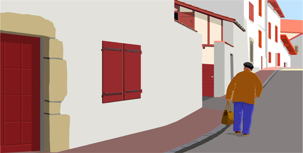 retour du marche a ciboure
                  2018 peinture digitale de Nik