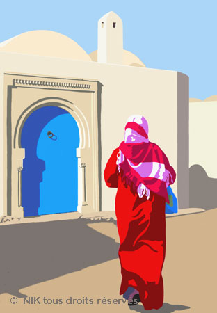 une femme a
                Erriadh djerba 2016 peinture numérique de Nik