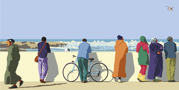 Jetée à Essaouira 2017
                peinture numérique de Nik