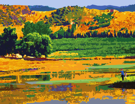 lac de montagne maroc 2014 peinture numérique de
                Nik