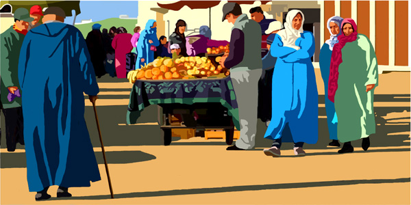 Marché NARJISS Fes maroc 2017 peinture numérique de
                Nik