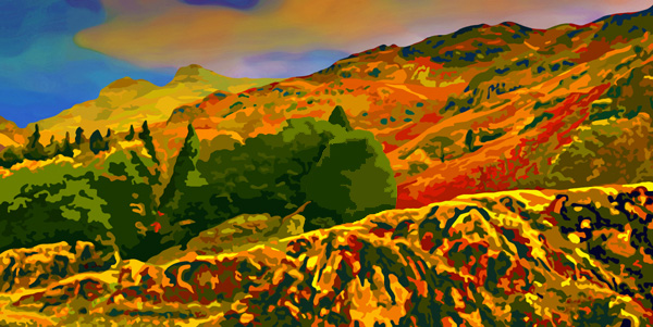 montagne en automne 2017 peinture numérique de Nik