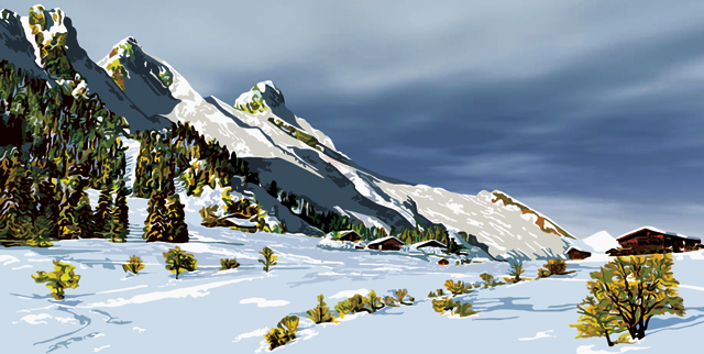 paysage sous la neige 2018 peinture numérique de
                Nik