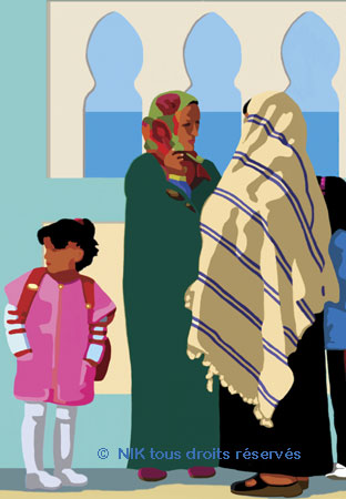 Sortie d'école à Djerba
                peinture numérique de Nik