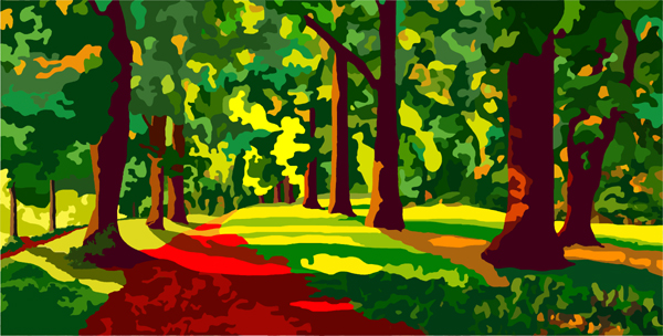 sous bois paysage 2018 peinture numérique de Nik