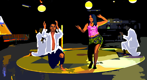 spectacle hotel golf beach djerba 2017 peinture
                numérique de Nik