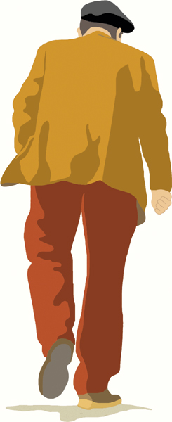 silhouette personnage basque créé par l'artiste peintre Nik